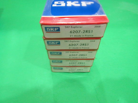 Qt.5 SKF) 6207-2RS SKF Brand Rubber Seals Bearing - Direct Laundry System