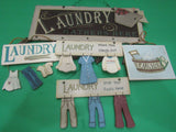 5 PC Laundry Room Sign/ Laundry Plaque/  Wood Sign - Laundromat Decorations